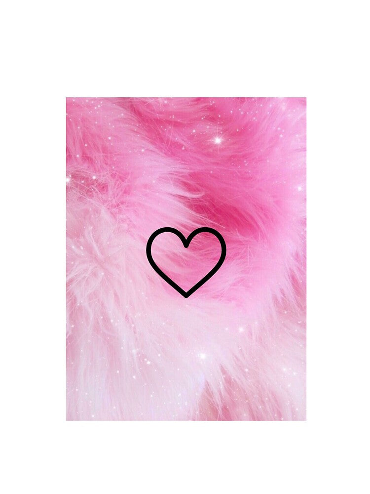 Pink Fur & Black Heart by ReesDesigns
