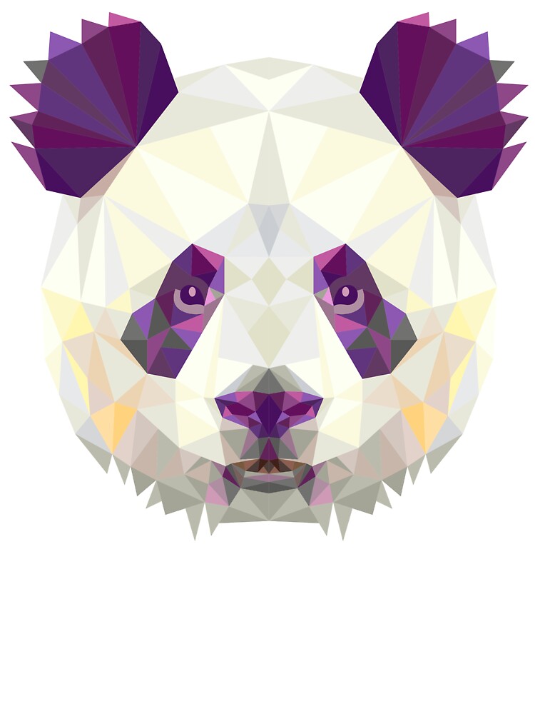 Panda Head Triangle by Fairyjam