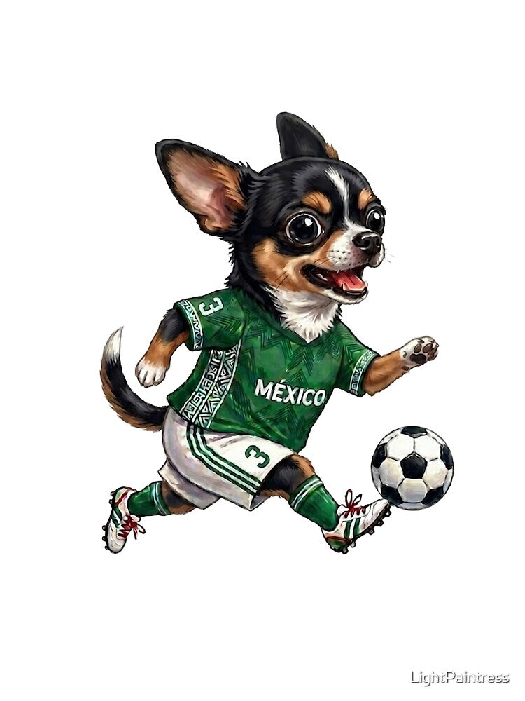 Soccer Chihuahua Mexico black & tan by LightPaintress