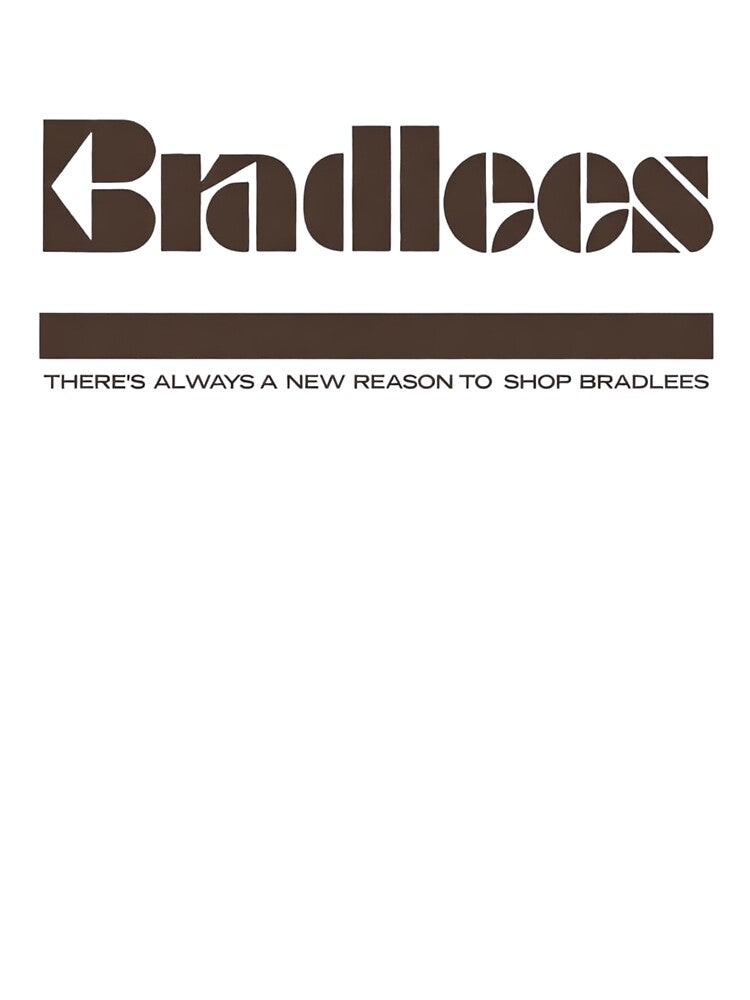 Bradlees Retro Logo T-Shirt | Vintage Stencil Typography by OldSchoolMale