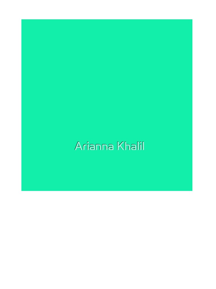 Solid light Teal by Arianna Khalil