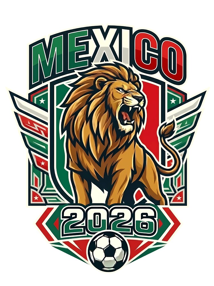 Mexico 2026 Soccer Lion Mascot by laughingshirts