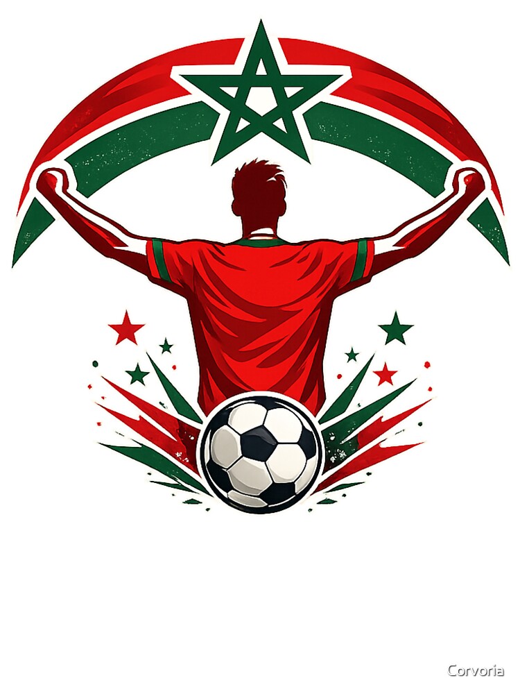 Morocco Soccer Fan Patriotic Supporter by Corvoria