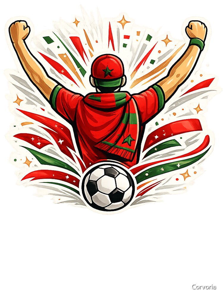 Morocco Football Fan Gift Supporter by Corvoria