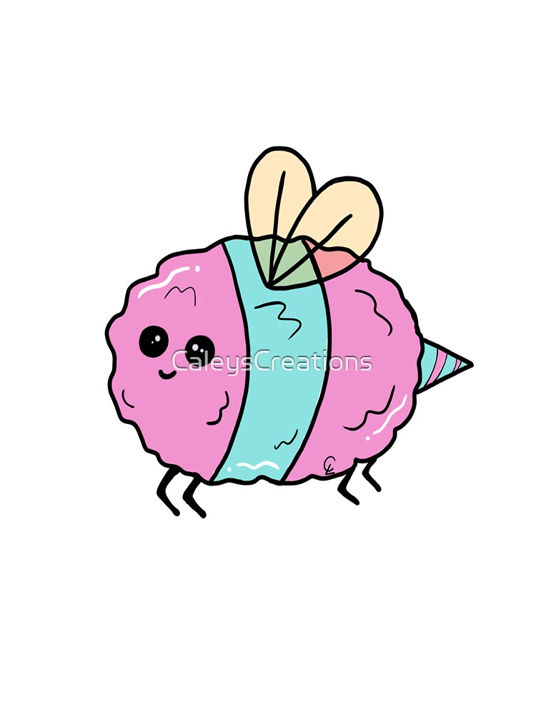 Cotton candy bee by CaleysCreations