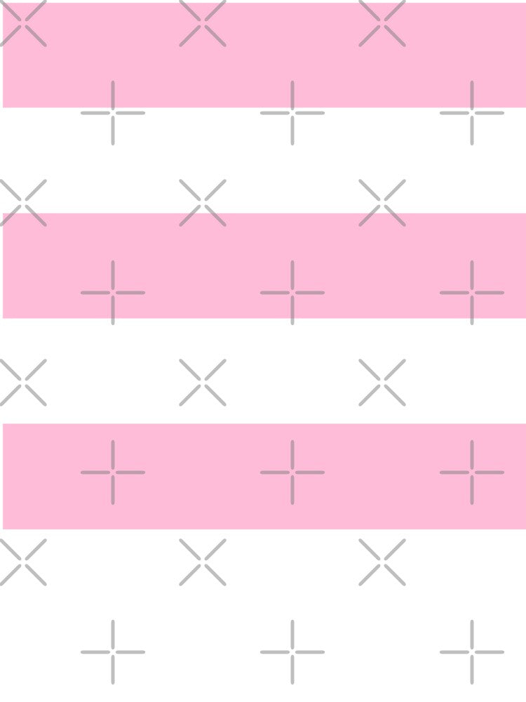 Large COTTON CANDY PINK and WHITE Horizontal STRIPES by RachelMacht
