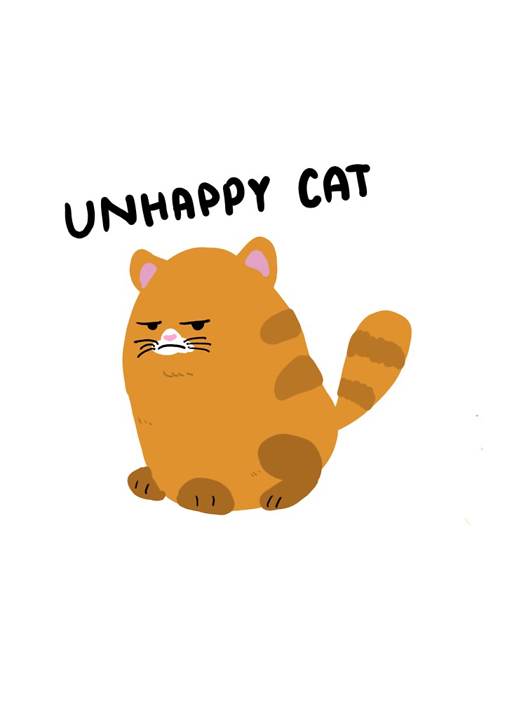 Unhappy cat T-shirt by Monaspoon