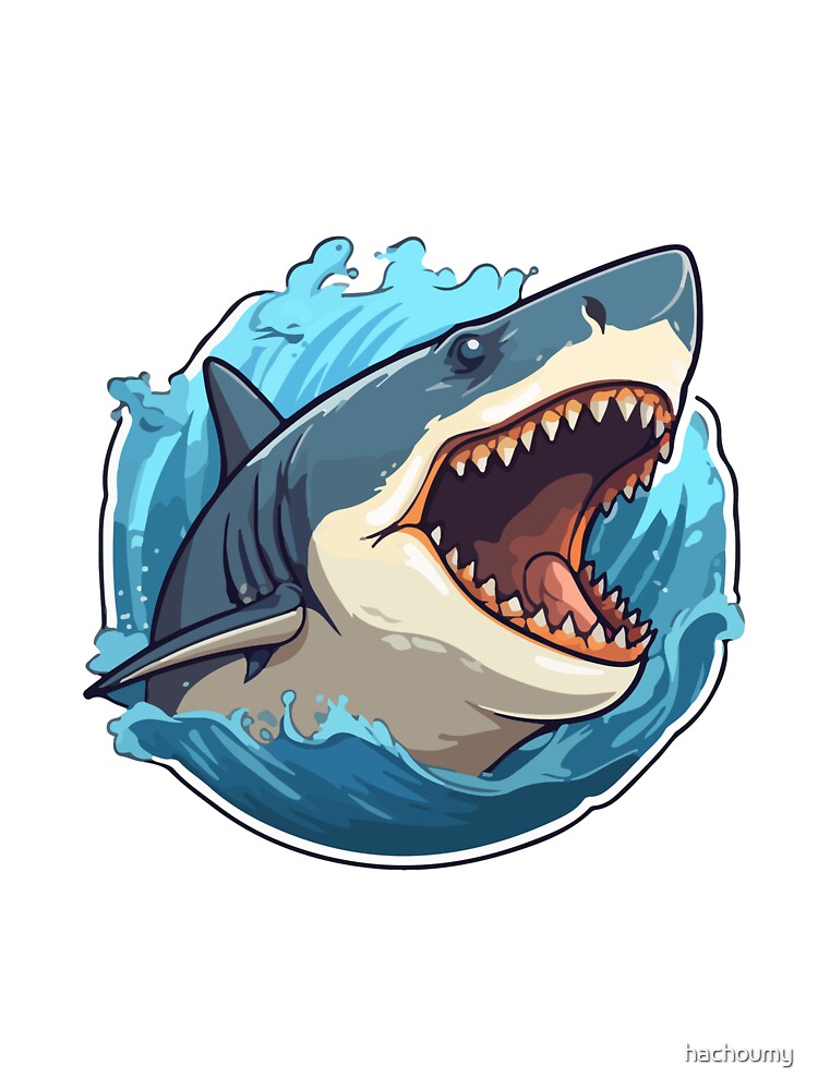 shark stickers by hachoumy