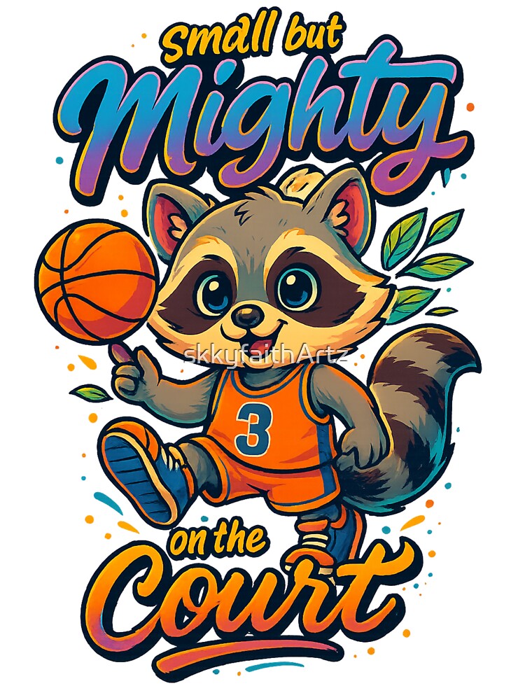 Small but Mighty on the Court | Basketball Crewneck by skkyfaithArtz