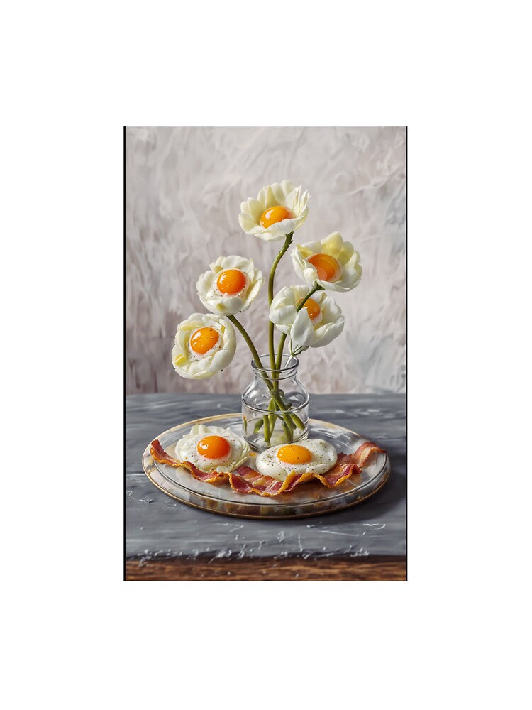 Minimalist Adventure: Fried Egg Flowers in a Bacon Garden by angeltureko
