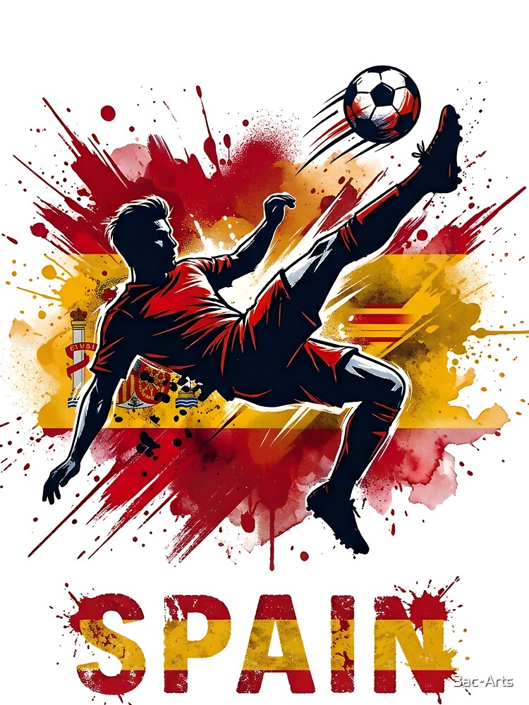 La Furia Roja Spirit Soccer Shirt | Iconic Spain Football Colors Tee | Fan Pride Gift by 3ac-Arts