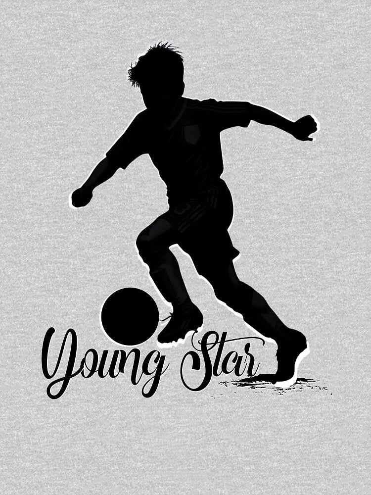 Young Star Soccer Boy Silhouette Athletic Art by AXENT Designs