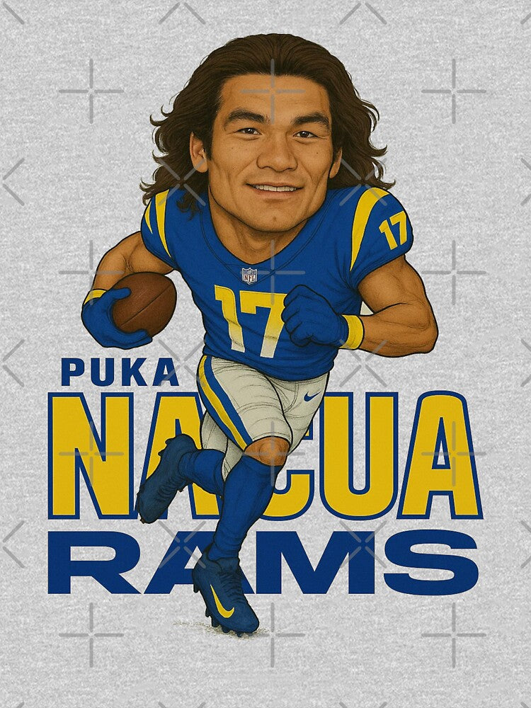 Puka Nacua Rams #17 Caricature Art by TheArtOfCar