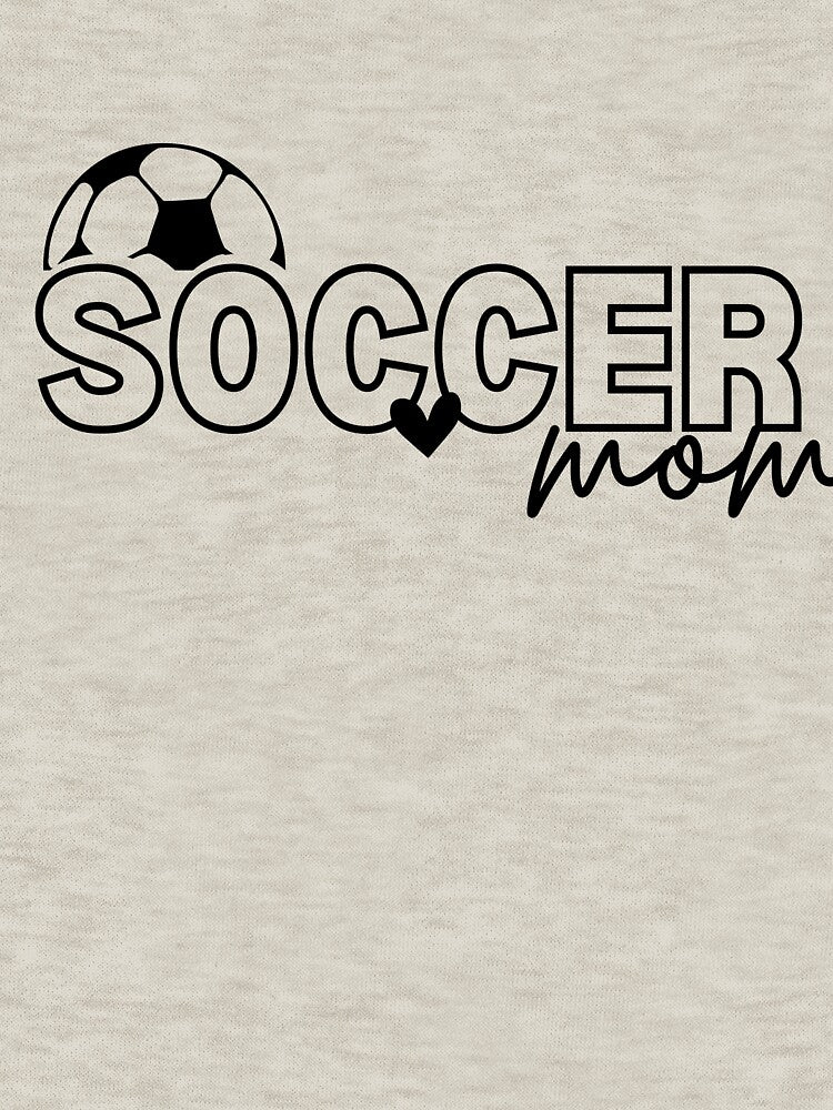 Soccer Mom Woman Funny Ball Mom Cute Letter Printed Graphic Tee by REDAMONDShop