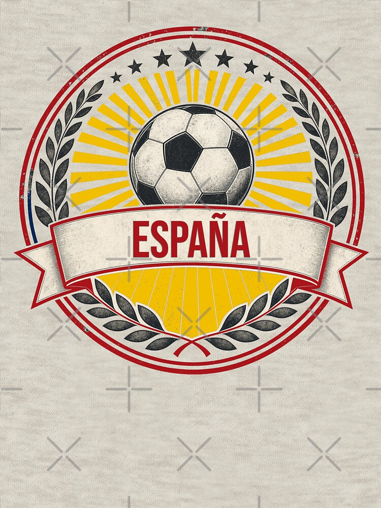 Spain Vintage Soccer Crest — Retro España Football Badge Fan Emblem by icemanphotos