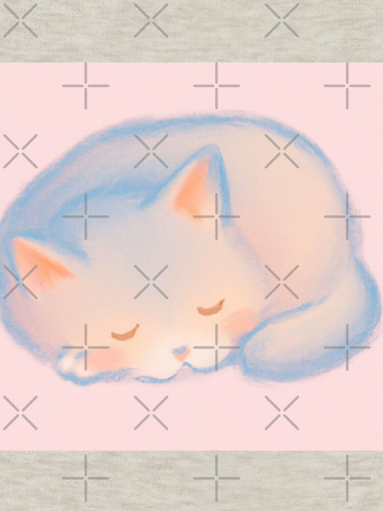 pastel sleeping kawaii cat fluffy soft by LeviTheOtaku