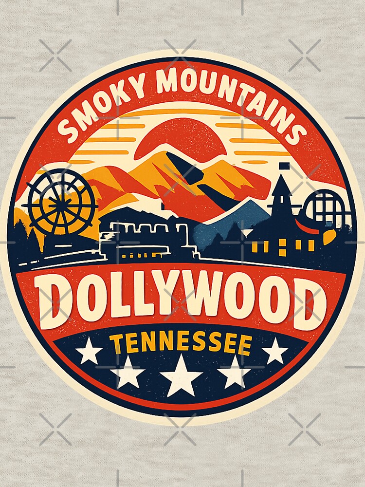 Dollywood Retro Circle | Vintage Tennessee Theme Park Design by Globalcitytees