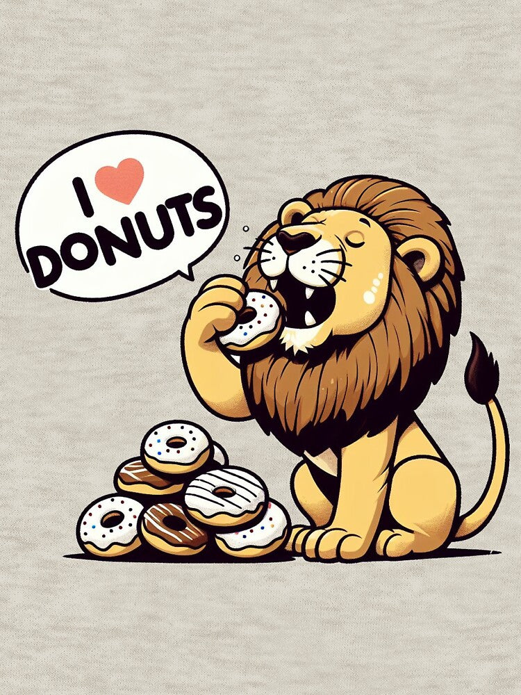 I Love Donuts Lion by LemuellTrends