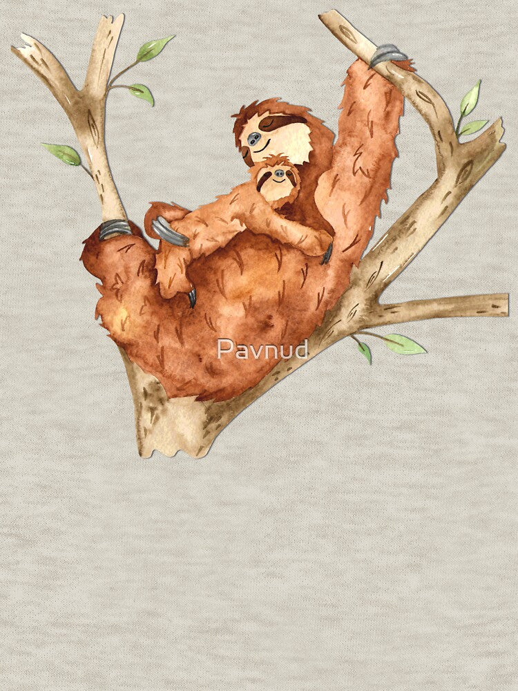 Sloth and Baby Sloth by Pavnud