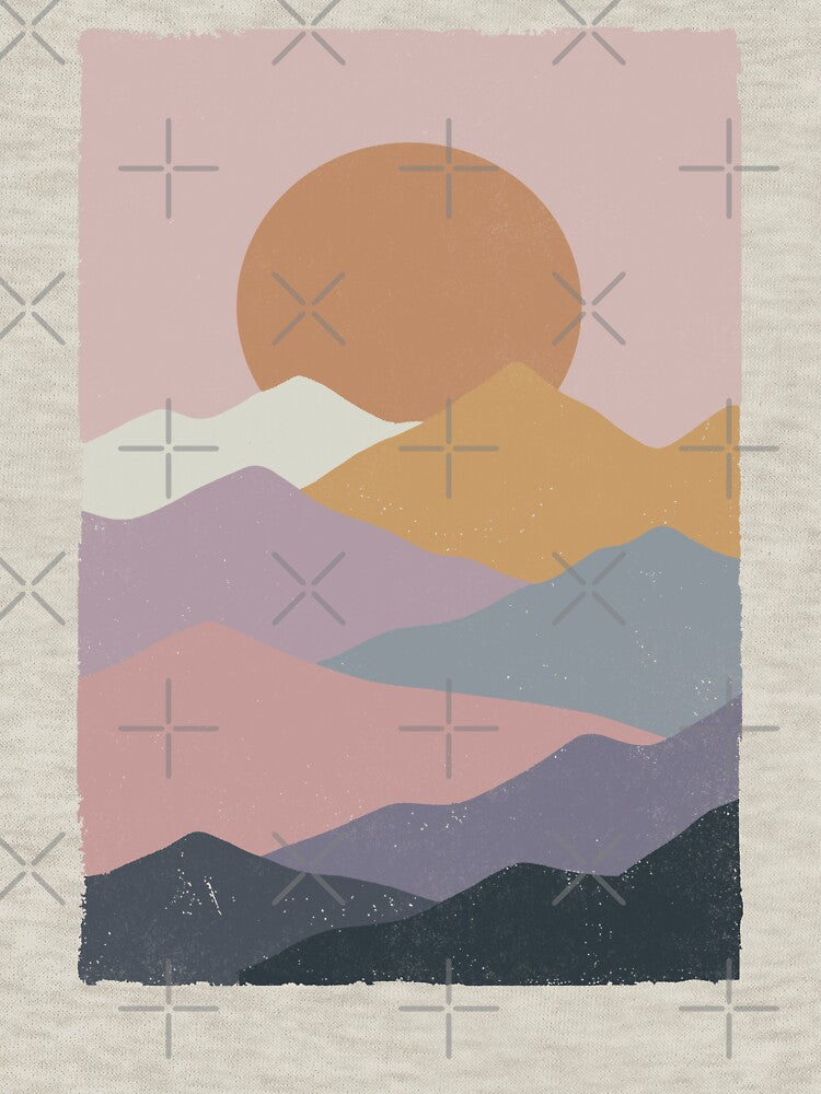 Mountain Sunset Vintage. by EunsooLee