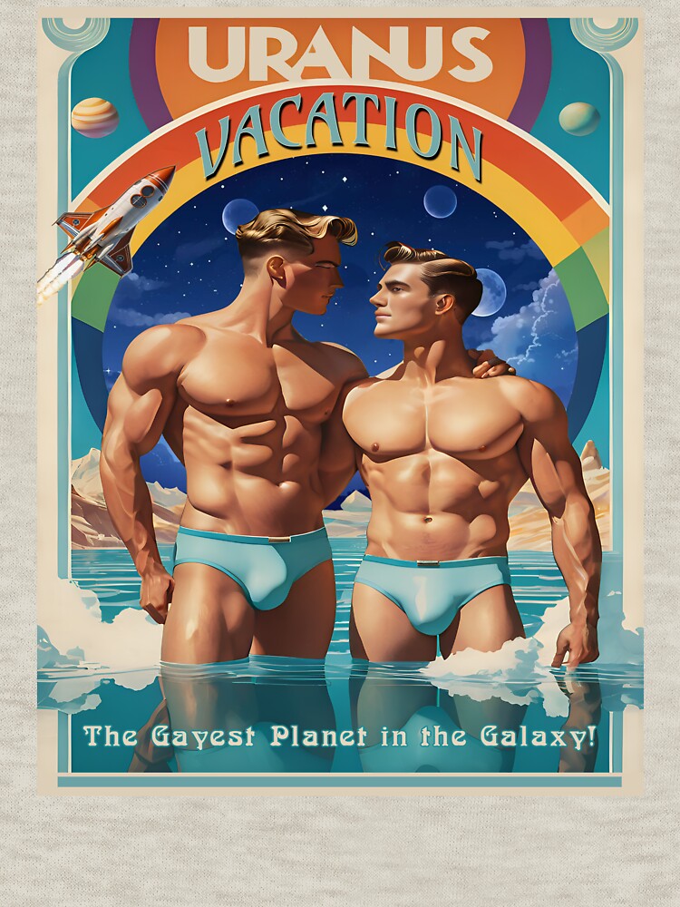Uranus Vacation Art Nouveau Travel Poster by Live Out Gear