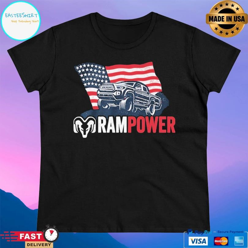 Ram Truck Rampower Patriotic American Automotive Pride Shirt