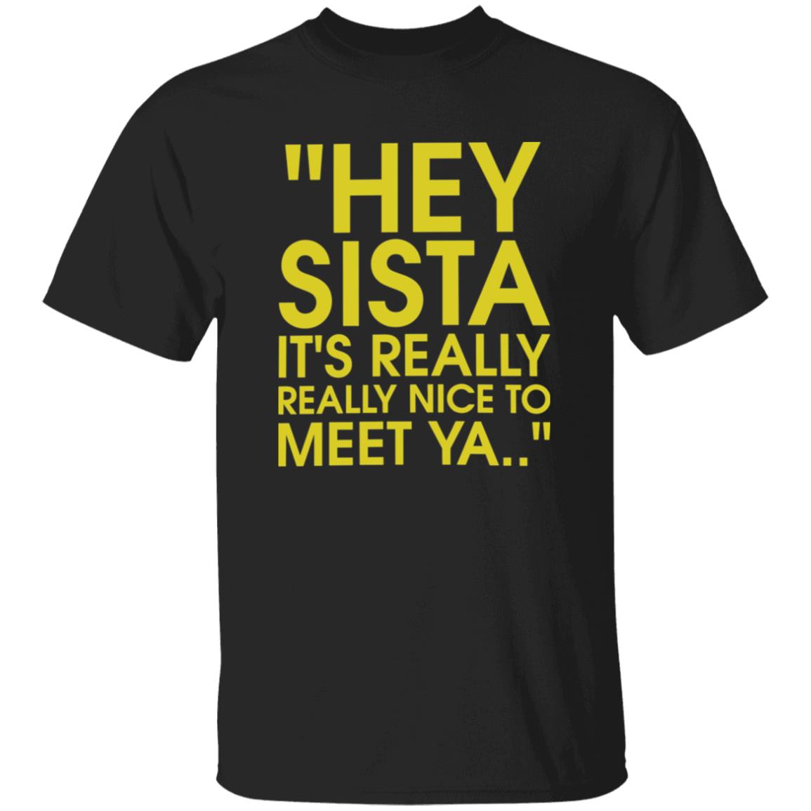 Hey Sista Its Really Really Nice To Meet Ya Shirt