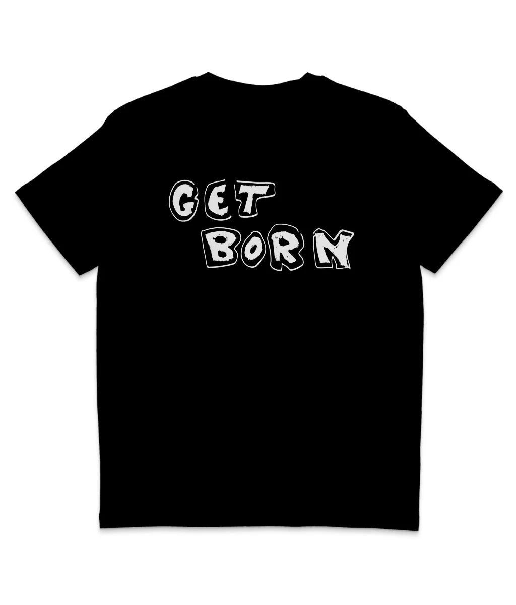 Bob Dylan - GET BORN - White Text - Organic T-Shirt - Folk - Country - Guitar