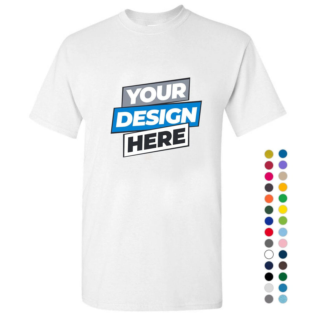 Personalised Customised Mens Custom Printed T-Shirt Logo Text Printing Print Tee