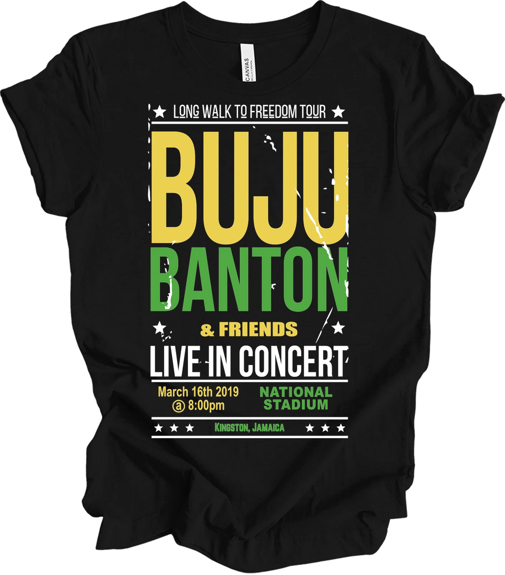 Buju Banton Concert T-Shirt Kingston Jamaica National Stadium Reggae Music Tour