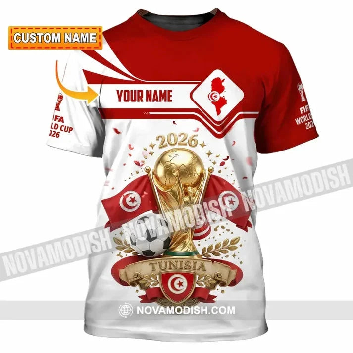 Unisex Shirt - Custom Tunisia World Cup 2026 3D Shirt HS759