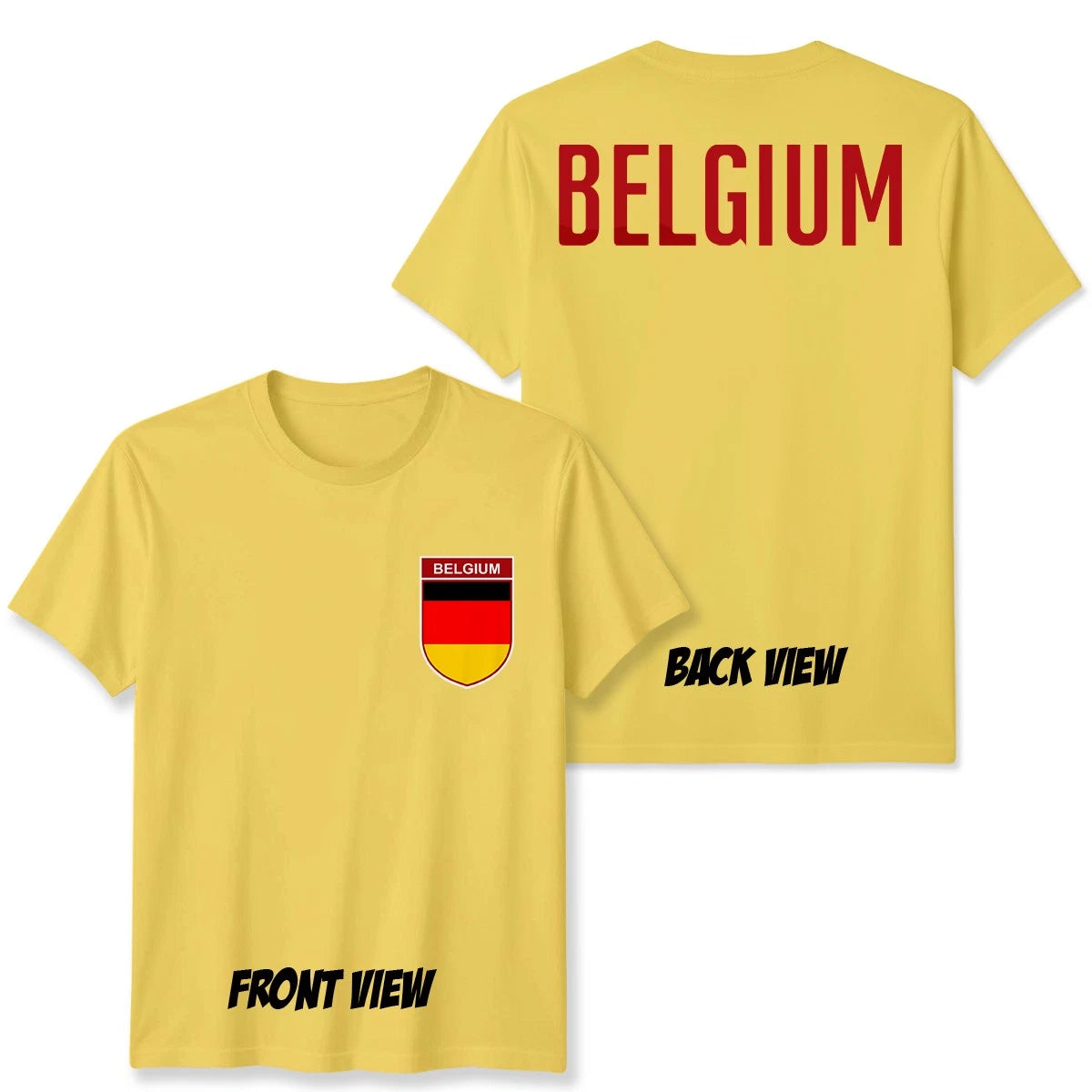Belgium Football Unisex Kids T-Shirt Country Pride Soccer Tee #WC