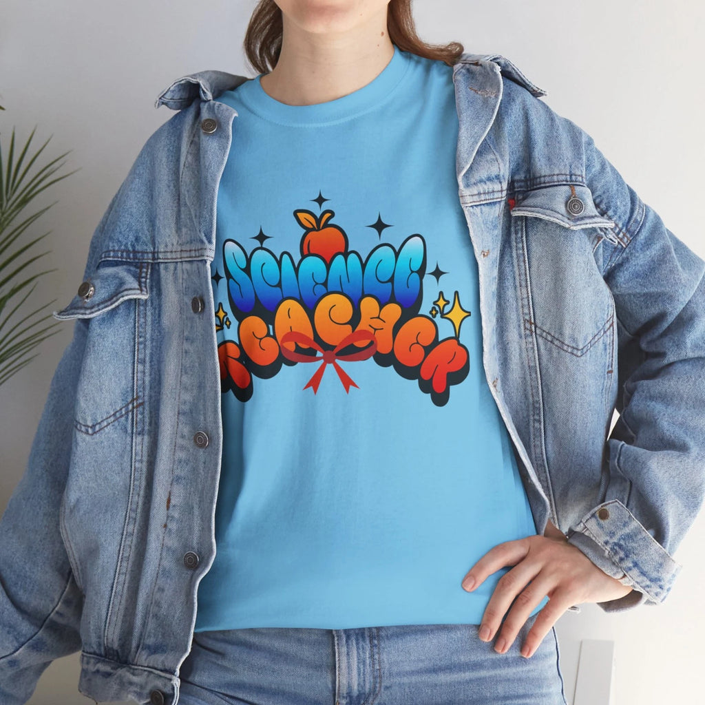 Science Teacher Shirt, Graffiti Font Teacher Tee, Funny STEM Educator Gift