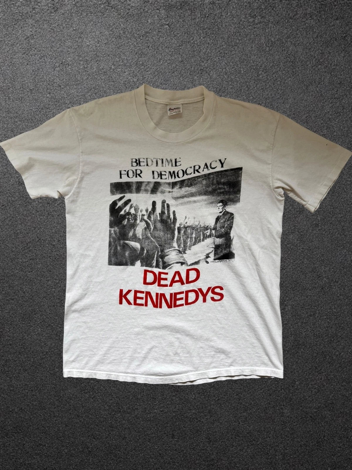 Dead Kennedys Vintage BEDTIME FOR DEMOCRACY shirt 80s 1983 Punk Hardcore Rare L