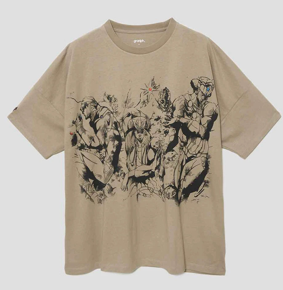 JoJo`s Bizarre Adventure Pillar Man｜Super Wide Silhouette T-Shirt