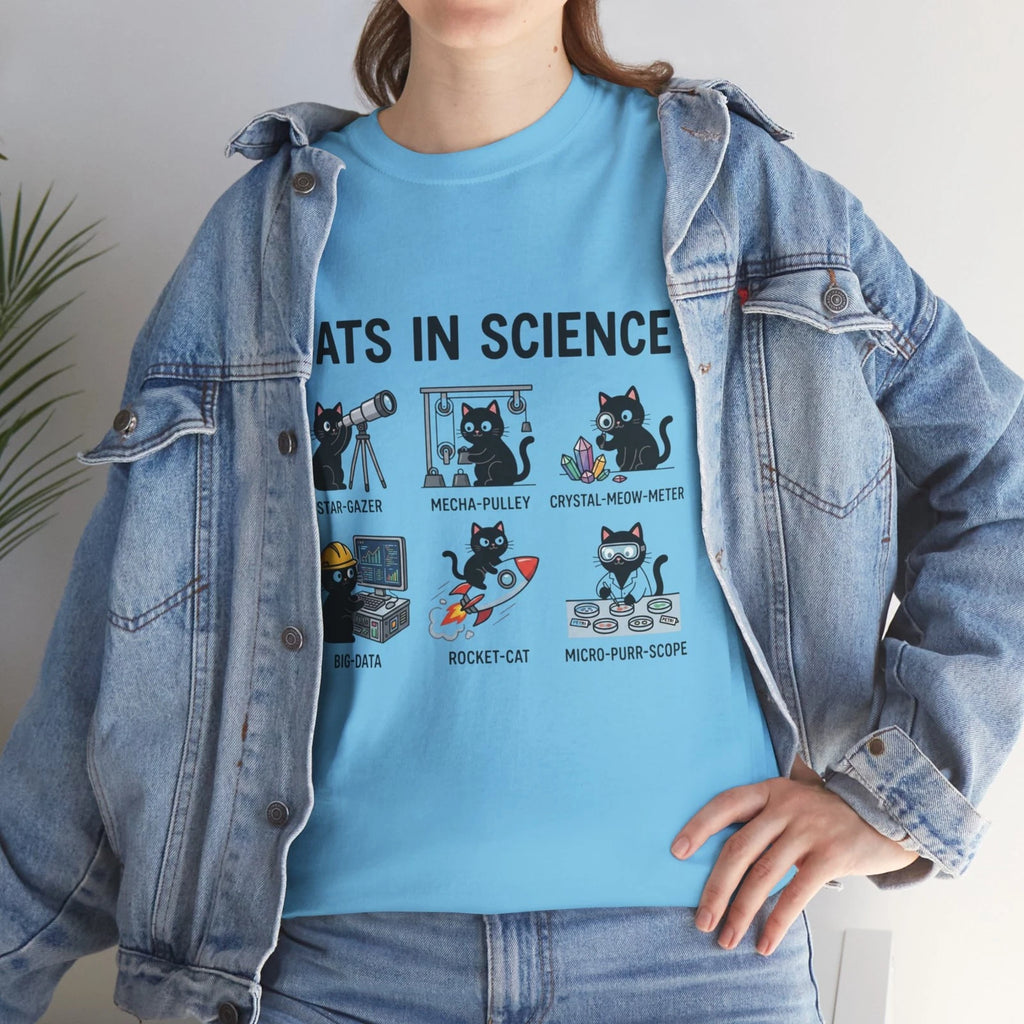 Cats in Science T-Shirt | Cute Science Cat Illustrations