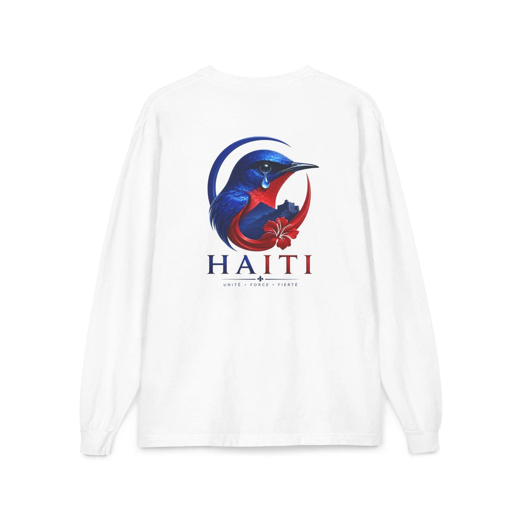 Haiti Bird & Hibiscus Pocket T-Shirt | Long Sleeve