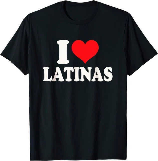 I Love Latinas Heart Love Latinas Hispanic Pride Graphic T-Shirt