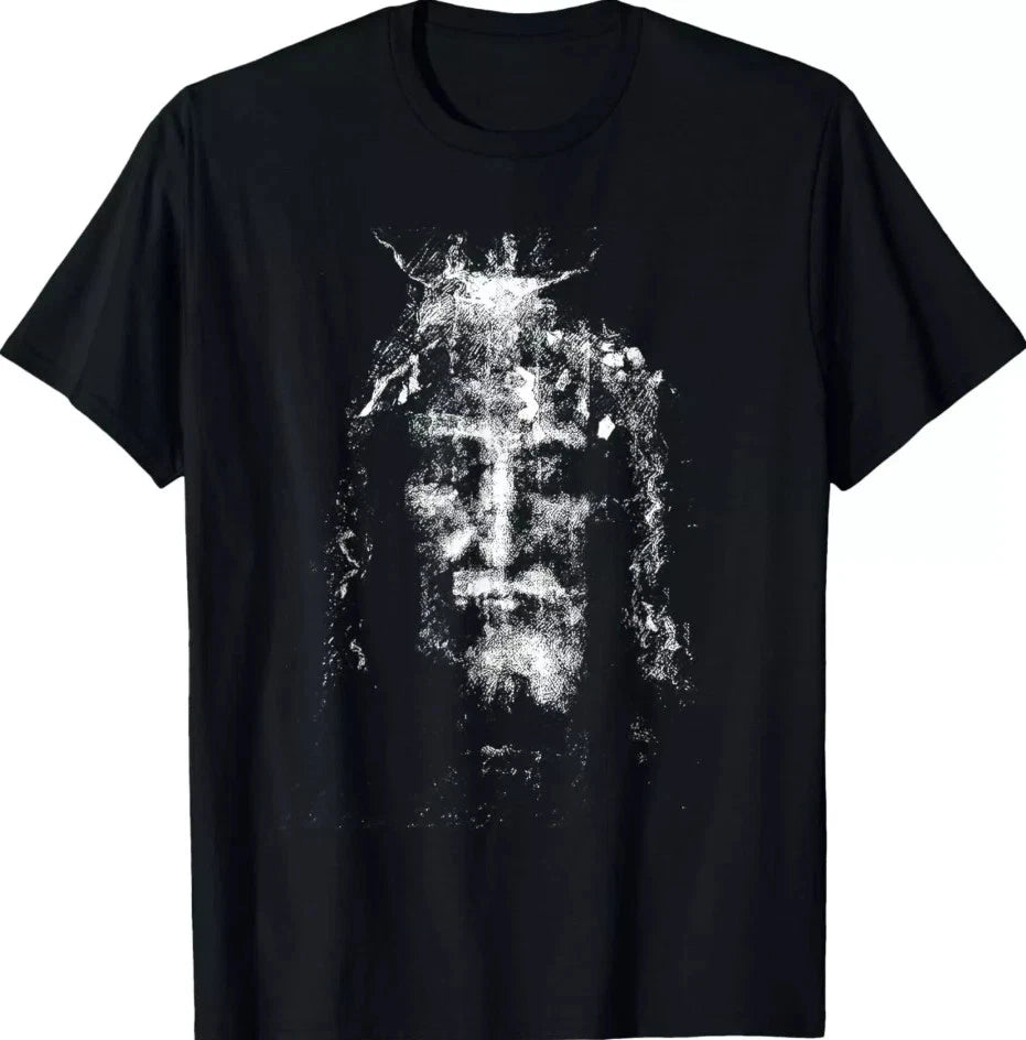 Vintage The Shroud Of Turin Holy Face Of Jesus T-shirt Full Size S-5XL Unisex