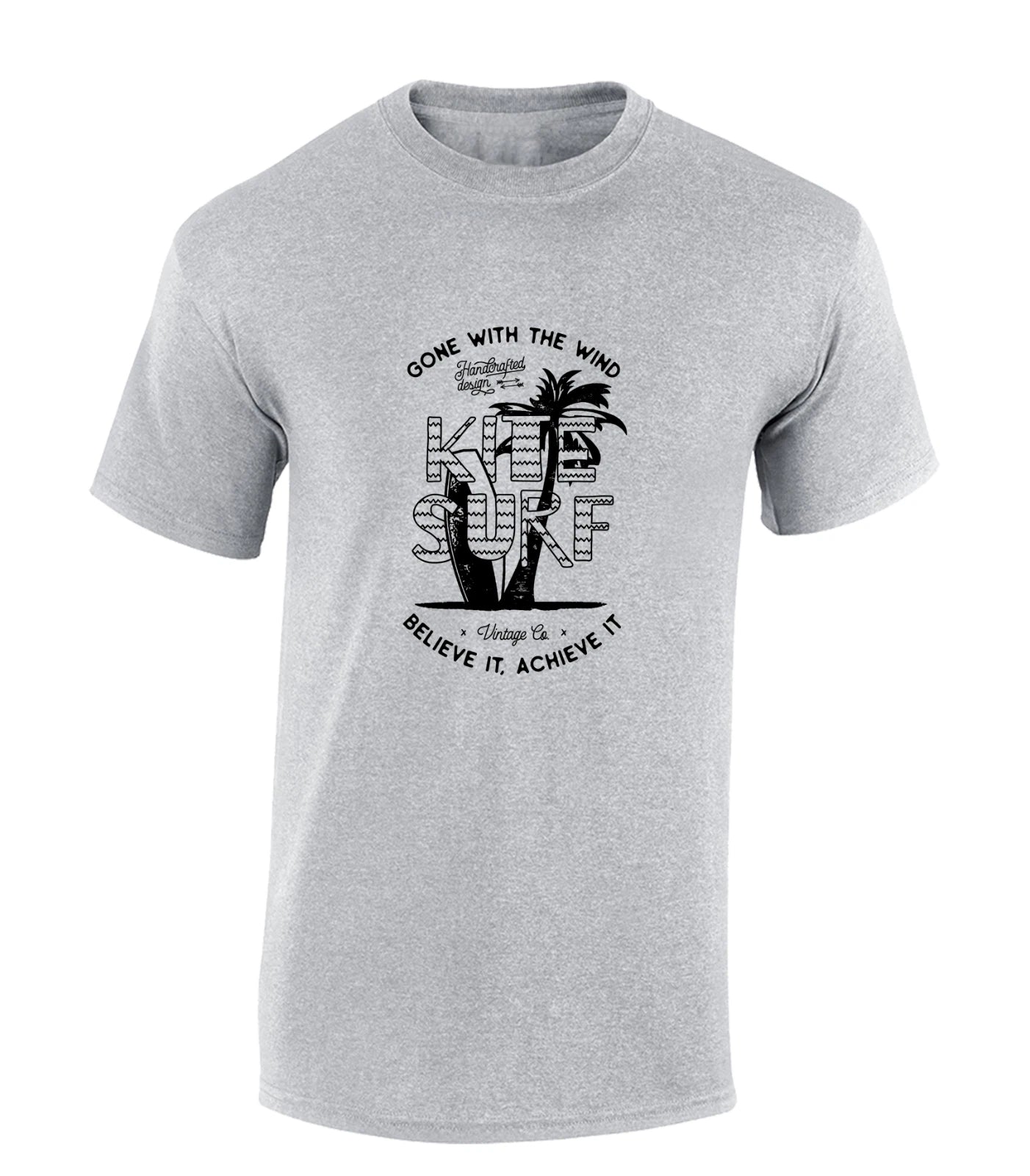 KITE SURF MENS T SHIRT SURFING DESIGN SURFBOARD SUMMER CASUAL HOLIDAY TOP