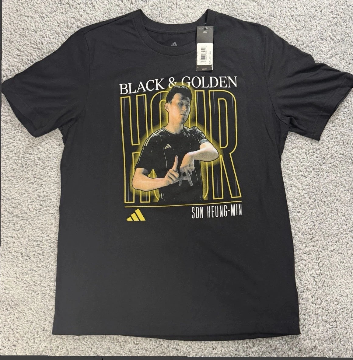 Son Heung-Min LAFC Black & Golden Fresh Shirt Soccer T-shirt New MLS Medium