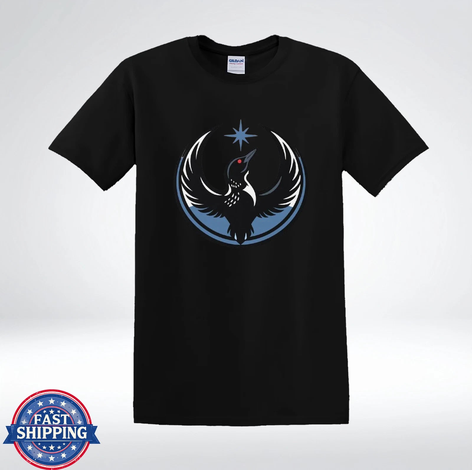 Minnesota Resist Loon Bird Star Symbol Protest Graphic T-Shirt