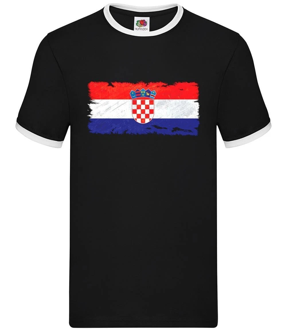 Kroatien Grunge Stil Flagge - Herren Ringer - Kroatische Country Reise Zagreb