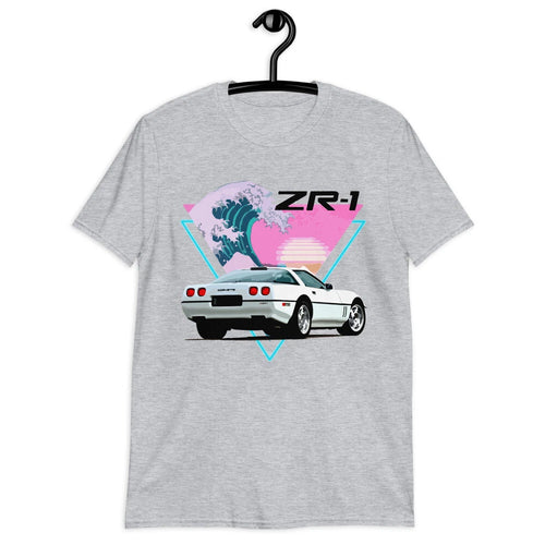 1990 White vette C4 ZR1 Vette Vaporwave Aesthetic Wave ZR-1 T-Shirt