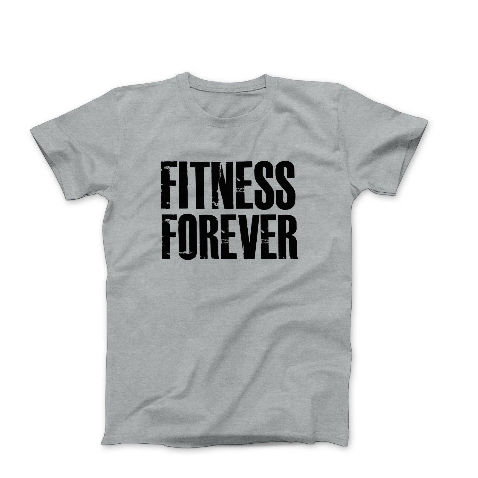 Fitness forever mens workout bodybuilding fitness graphic tee shirts with saying