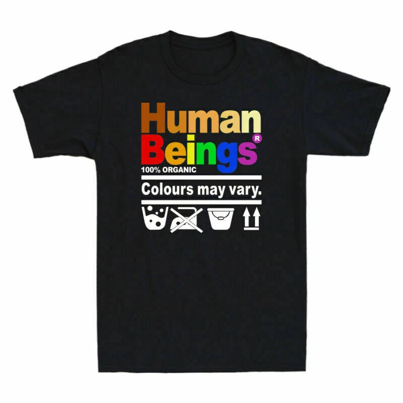 Colours Short Human May Sleeve Organic Beings 100% Funny T-Shirt Vary Gift Men's