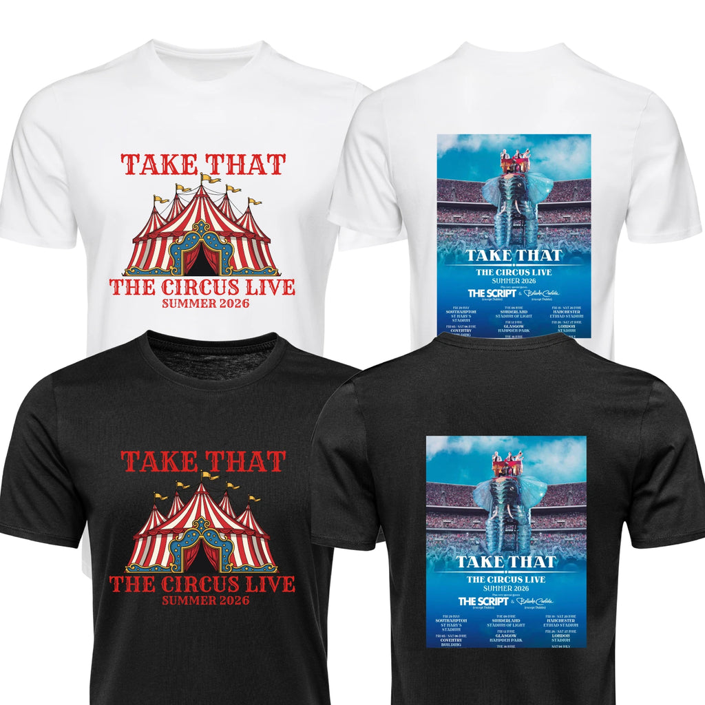 Take That The Circus T shirt Live Tour Inspired Unisex Adults Kids Music Tee Top