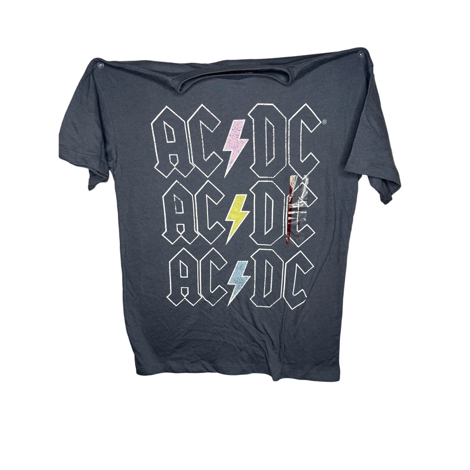 AC/DC Graphic Print T-shirt Short Sleeve Tee Size Small Black