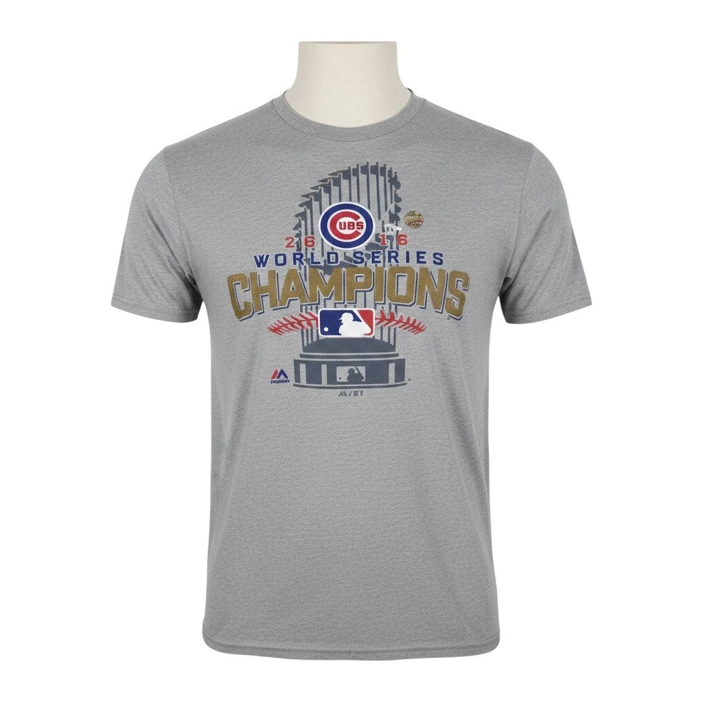 Port & Company Cubs 2016 World Series Champions Gray T-Shirt XL MLB