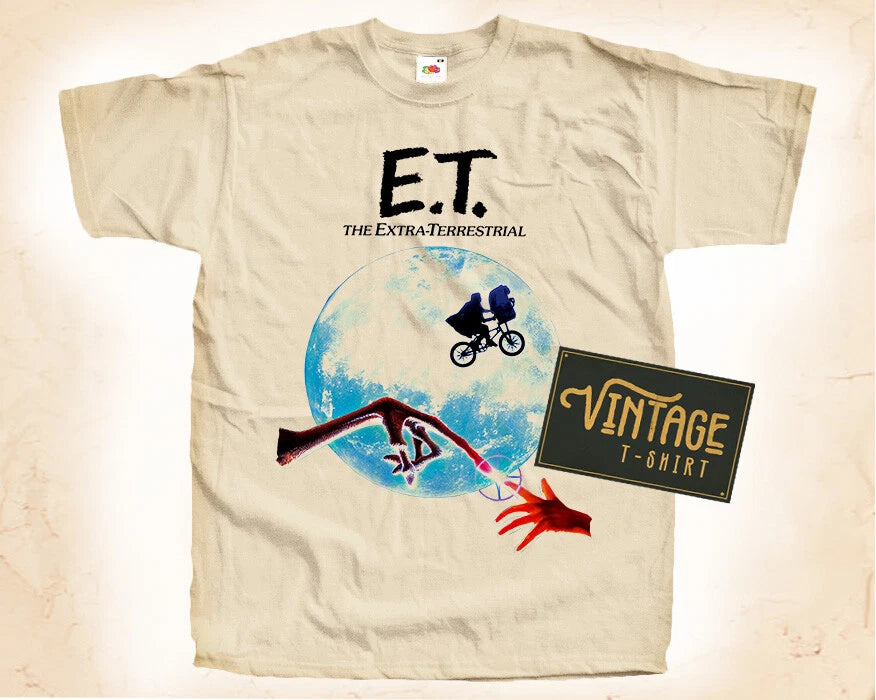 ET The Extra-Terrestial Vintage T Shirt for Men NATURAL S-5XL